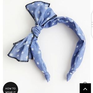 🆕🌼CHAMBRAY JEAN & DAISIES BOW HEADBAND🌼